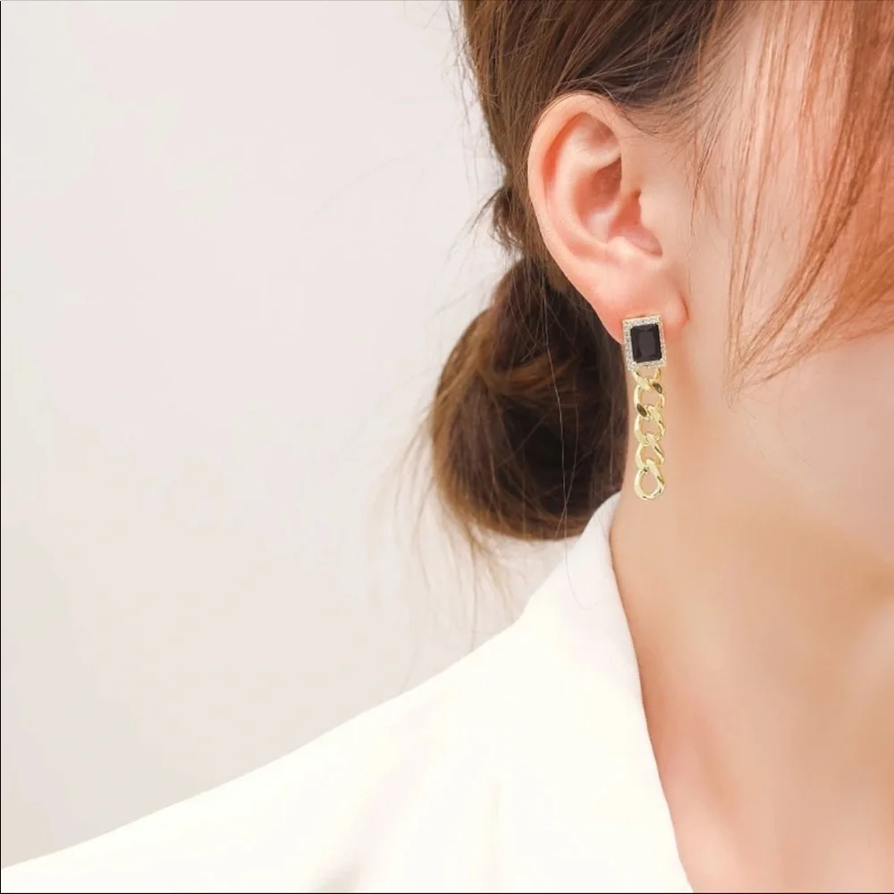 💙Unique Classic Glitter Gold Plated Earrings - Picture 3 of 3